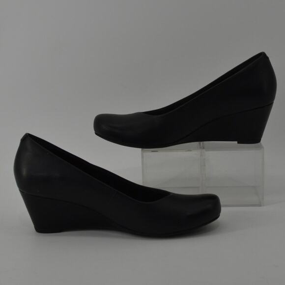 Clarks Collection Flores Tulip Wedge Womens Black Sz7.5 Pump - Picture 13 of 13